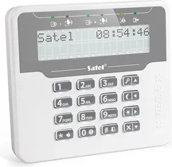 Tastierë alarmi Satel Versa LCDM, ekran LCD, me ndriçim, e bardhë