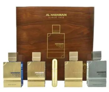 Set dhuratë Al Haramain Amber Oud Collection, Eau de Parfum 4 x 60 ml