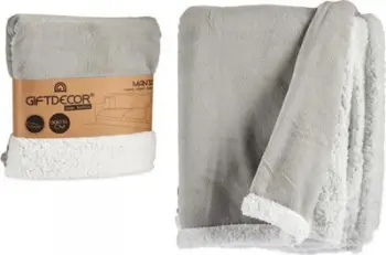 Batanije fleece Light Grey White, 130 x 170 cm, gri e çelët e bardhë