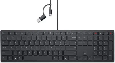 Tastierë Dell KB525C, me kabllo, me ndriçim, e zezë - 1
