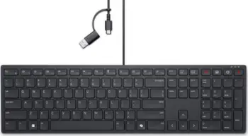 Tastierë Dell KB525C, me kabllo, me ndriçim, e zezë