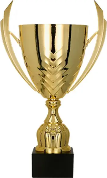 Kupë dekorative metalike, 30 cm, diametër 10 cm, ngjyrë ari