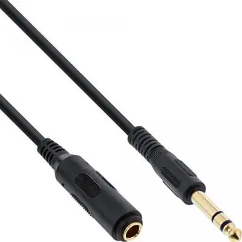 Kabllo InLine (99973), Jack 6.3mm - Jack 6.3mm, 3m, e zezë
