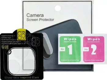 Mbrojtëse xhami për kamera 5D për iPhone 13 Pro 13 Pro Max, ngjitje e plotë, transparente