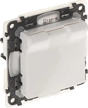 Prizë teke murale Legrand Valena Life LE-753119, Schuko 230V 16A, IP44, e bardhë