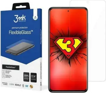 Mbrotës ekrani 3MK FlexibleGlass për Xiaomi Poco F3 5G, xham hibrid, ultra i hollë, transparent