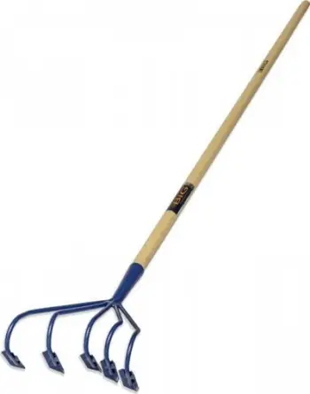 Kultivator manual kopshti, 5 dhëmbë, 120cm, metalik