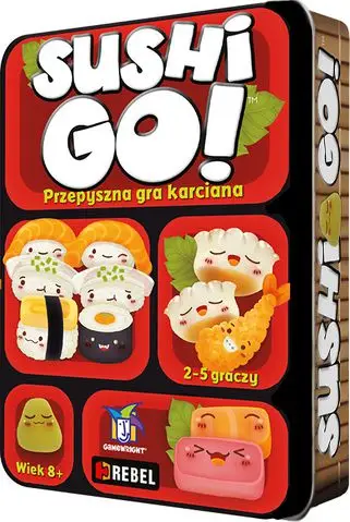 Lojë tavoline Gamewright Sushi Go, me letra, për familje dhe shoqëri, shumëngjyrëshe