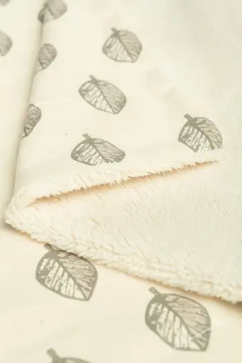 Batanije për bebe BLANKET PLUSH ECO LEAVES, 80x100 cm, pambuk dhe poliester, shumëngjyrëshe