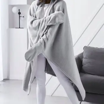 Batanije me kapuç Very Soft Hooded Throw, 115 x 165 cm, 100% poliester, ngjyrë neutrale