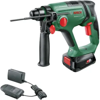 Çekiç rrotullues pa kabllo Bosch UniversalHammer 18V, 2.0 J, bateri 2.5 Ah Li Ion, jeshil