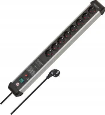 Prizë zgjatëse Brennenstuhl Premium Protect Line 1391010800, 8 dalje, 3 m, e zezë