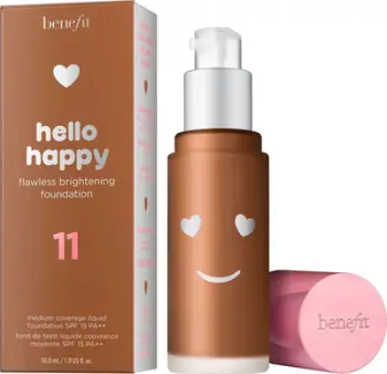 Fondatinë e lëngshme Benefit Hello Happy Illuminating 11 Neutral Dark, SPF 15, 30ml
