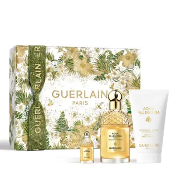 Set dhuratë Guerlain Aqua Allegoria Forte Mandarine Basilic, Eau de Parfum 75 ml + losion trupi 75 ml + Eau de Parfum 7.5 ml