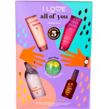Set dhurate I Love Cosmetics All of You Pamper Pack, 5 pjesë, për banjo dhe trup