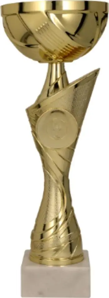 Kupë dekorative metalike RAMAR H-31cm R-120mm, ngjyrë ari