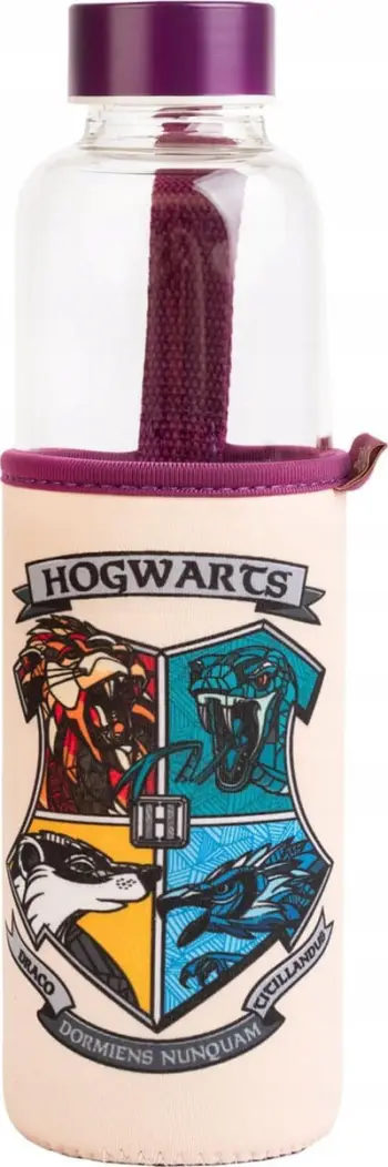 Shishe uji Harry Potter Glass Bottle, qelq borosilikat, 500ml, me mbështjellës neopreni