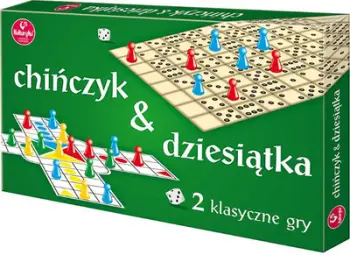 Lojë tavoline Promatek Ludo dhe Dziesiątka, set me 2 lojëra, shumëngjyrëshe