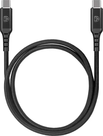 Kabllo karikimi DEQSTER Nylon USB C në USB C, 1m, PD 3.0, e zezë
