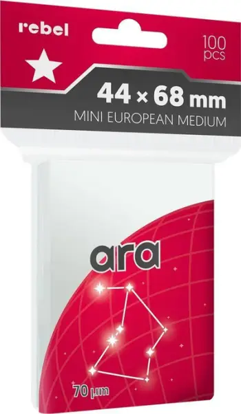 Mbulesa karte Rebel Ara, 44x68mm, 100 copë, transparente