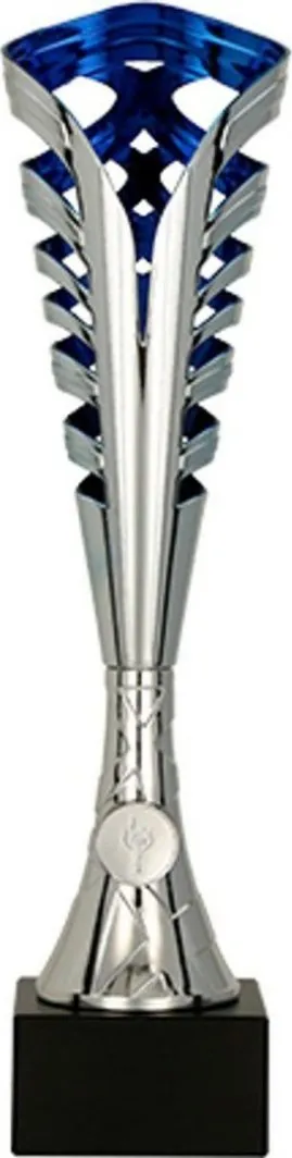 Kupë dekorative Victoria Sport Plastic Cup, 41cm, plastike, argjend dhe blu - 1