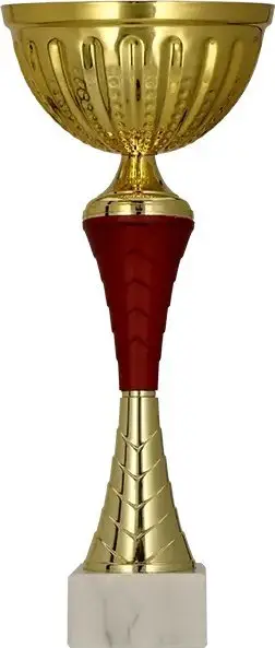 Kupë metalike dekorative Metal Cup 9272C, 29.5cm, kombinim ari burgundy
