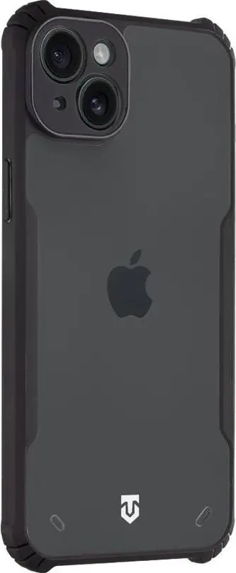 Mbrotjëse telefoni Tactical Quantum Stealth për Apple iPhone 15 Plus, TPU, transparente me kornizë të zezë