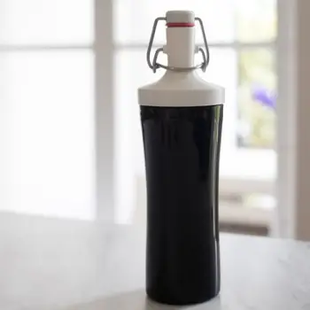 Shishe uji Koziol PLOPP to GO, 425ml, plastike, e zezë