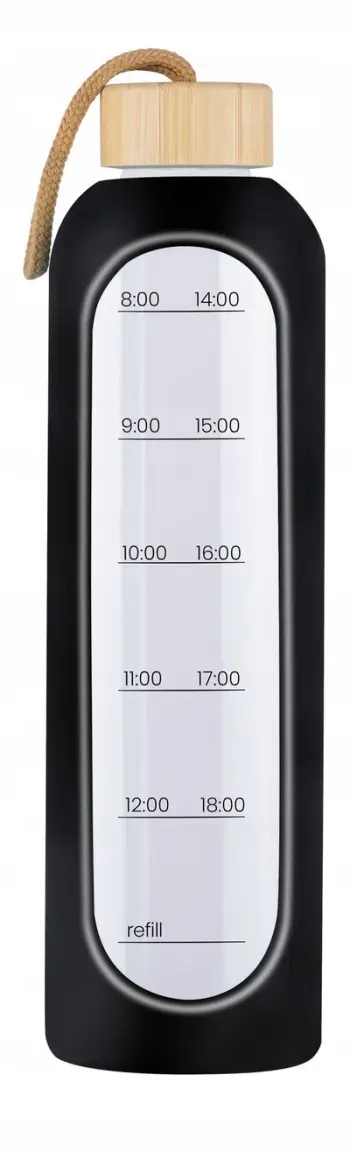 Shishe uji KiCA Hydro Glass, 1L, xham, me mbulesë silikoni