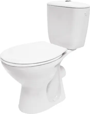 WC kompakt Cersanit President, dalje horizontale, sistem shpëlarës 3/6L, i bardhë