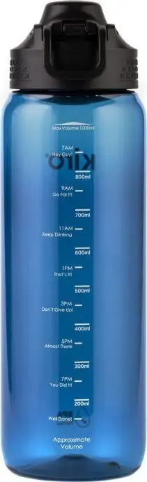 Shishe uji Kiro KI1102B, 1000 ml, me shkallë matëse, blu