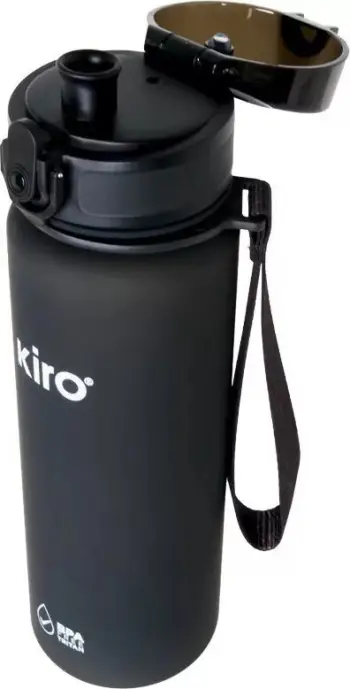 Shishe uji Kiro KI3026MB, plastike tritan, 500 ml, e zezë mat