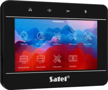 Tastierë me prekje Satel INT-TSG2R-B, ekran 4.3", lexues MIFARE, e zezë