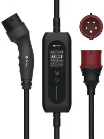 Kabllo karikimi për vetura elektrike Platinet 46233 EMobility, 5 m, me ekran LCD, e zezë