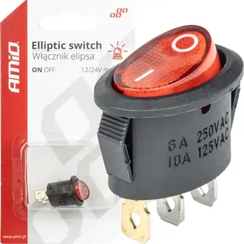 Çelës elektrik AMiO 03612, 12V 230V, LED, i zi