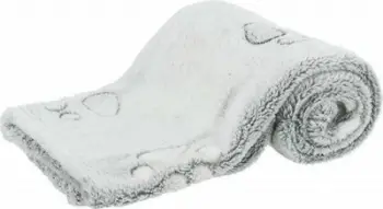 Batanije për kafshë Trixie Nando, 75x50 cm, material plush, gri e çelët