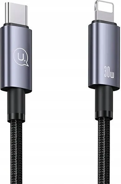Kabllo karikimi Usams SJ662 USB C në Lightning, 30W, 1.2m, çelik - 2