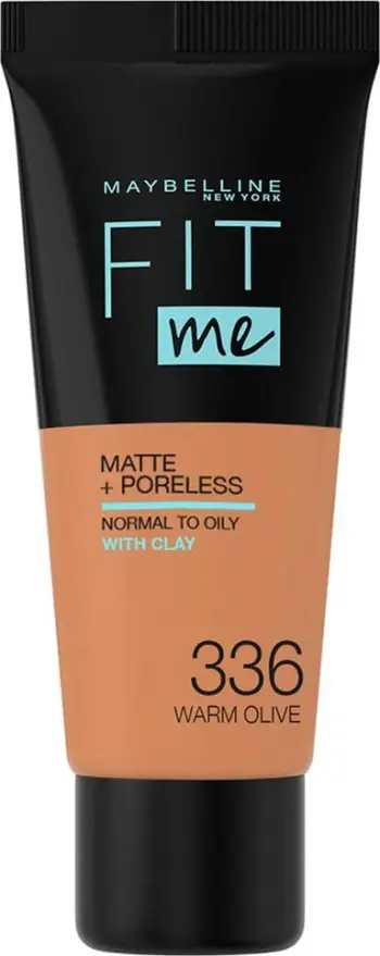 Fondatinë Maybelline Fit Me Matte Poreless 336 Warm Olive, lëngshme, 30ml