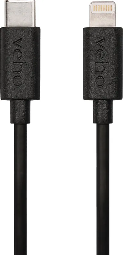 Kabllo karikimi Veho USB C në Lightning, 0.2m, i zi - 3