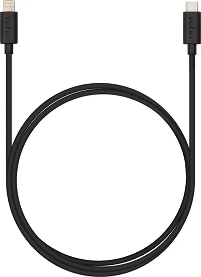 Kabllo karikimi Veho USB C në Lightning, 1m, i zi - 2