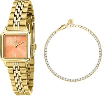 Set dhuratë për femra Morellato, orë dore Dafne R0153175507 + byzylyk, i artë