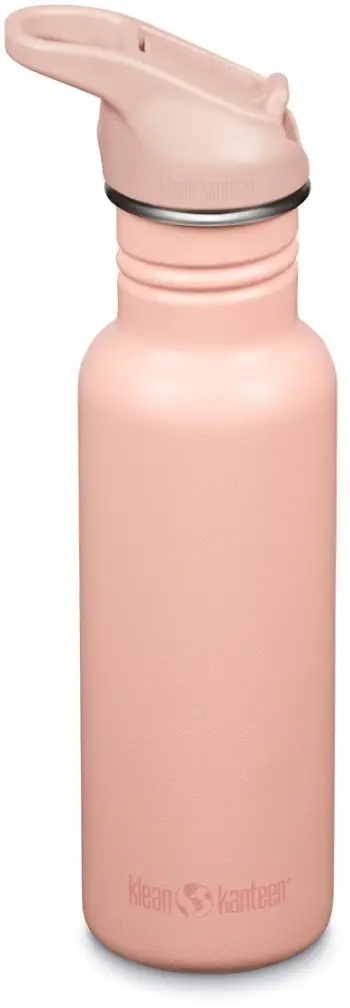 Shishe uji Klean Kanteen Classic, 27oz, kapak sportiv Flip Seal, Peach Parfait