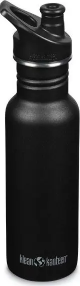 Shishe uji Klean Kanteen Classic Narrow, 532ml, me kapak Loop, e zezë