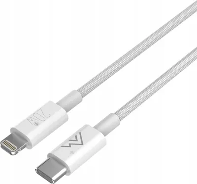 Kabllo karikues Montis MT126, USB C në Lightning, 1m, 20W, e bardhë - 1