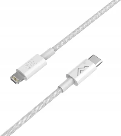 Kabllo karikues Montis MT126, USB C në Lightning, 1m, 20W, e bardhë - 3