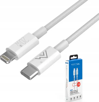 Kabllo karikues Montis MT126, USB C në Lightning, 1m, 20W, e bardhë - 4