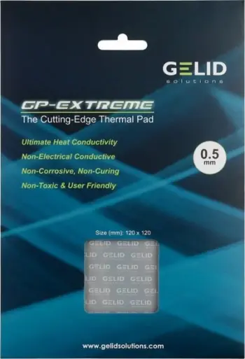 Pad termik Gelid Solutions GP-Extreme, 120 x 120 x 0.5 mm, 12W, blu
