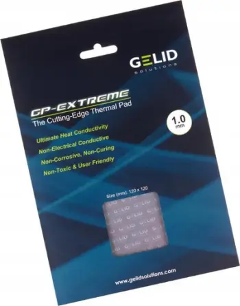 Pad termik Gelid Solutions GP-Extreme, 120x120x1.0mm, përçueshmëri e lartë termike, blu