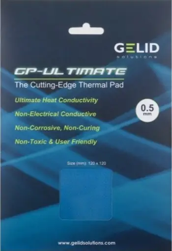 Pad termik Gelid Solutions GP-Ultimate, 120x120mm, 0.5mm trashësi, blu