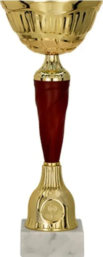 Kupë metalike Victoria Sport Gold, 23cm, ari dhe burgundy